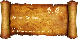 Veres Gedeon névjegykártya