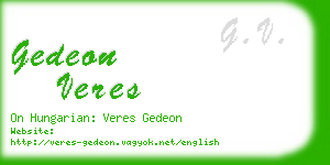 gedeon veres business card